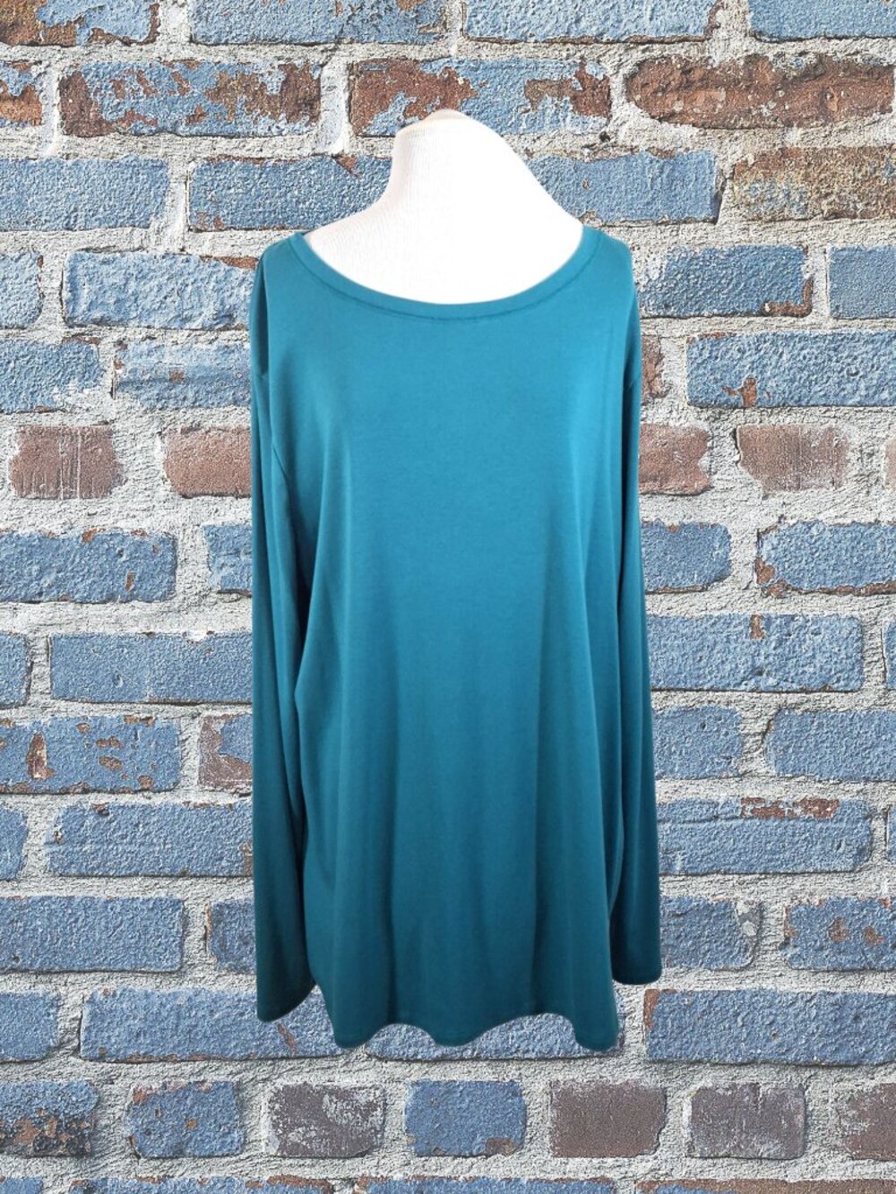 Ava & Viv 2X Long Sleeve Teal Tunic Ladies Top